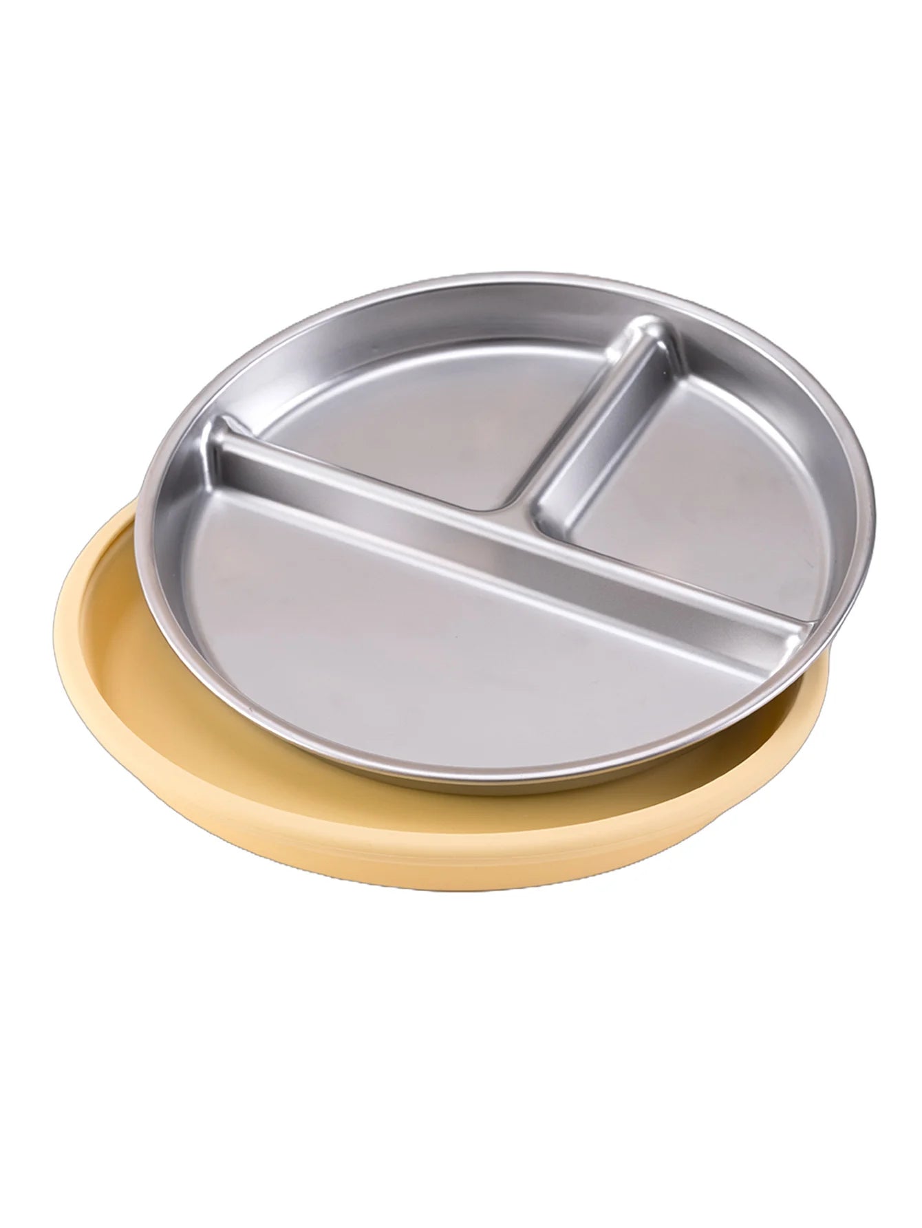1PCS Stainless Steel Plate Detachable Suction Feeding Bowl For Baby  BPA Free Silicone Dishes Tableware Baby Newborn Items