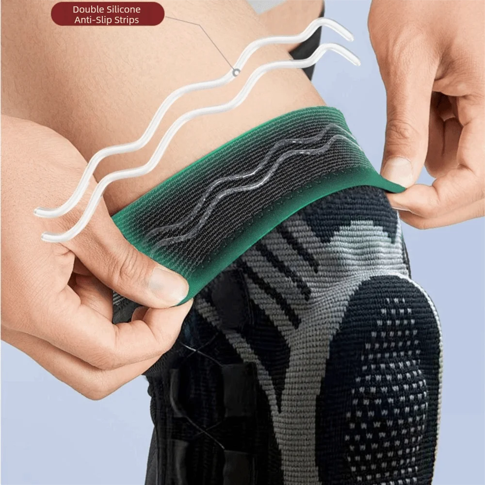 Professional Adjustable Knob knee pads Non-Slip Thin Sports Knee Brace Breathable Elastic Knee Brace Support Basketball
