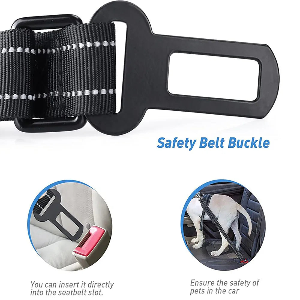 Heavy-Duty Bungee Dog Leash 4-in-1 Multifunctional Training Leash with Car Seat Belt,Dog Accessory, Dog Leash For Medium Dog