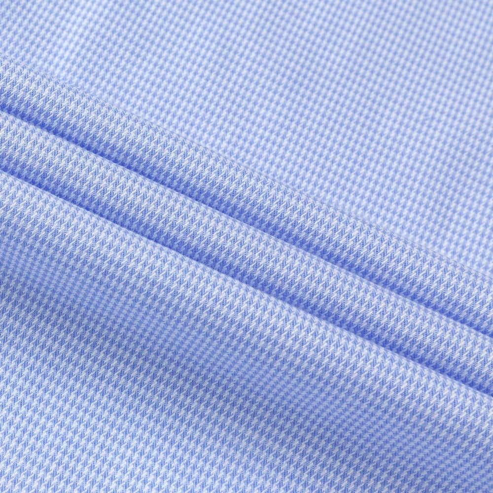 Men's Houndstooth Non-Iron Long Sleeve Button-Up Cotton Shirt, No Pocket Skin-Friendly Casual Versatile for Various Occasions