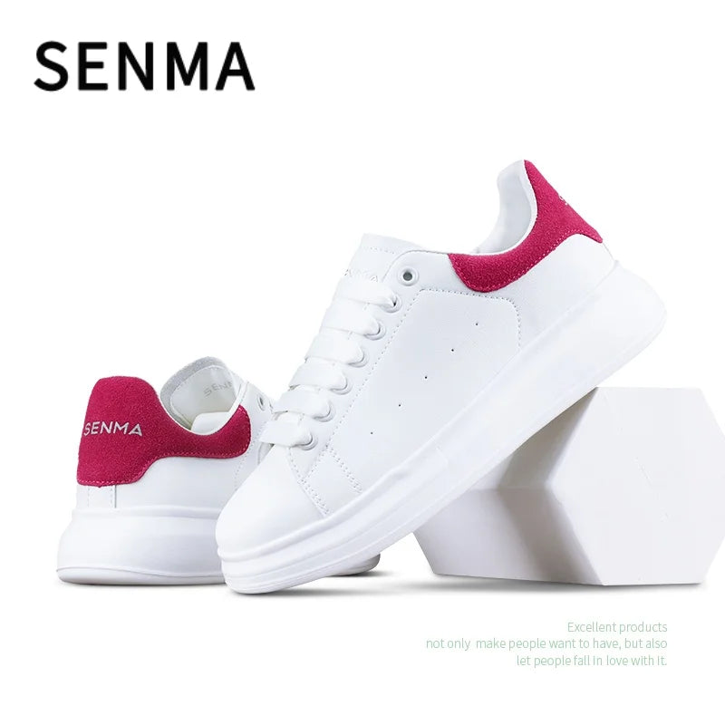 SENMA Luxury Design Sneakers For Men 2025 White Board-shoe Soft Women Walking Shoes Running Shoes Couples Sneakers Tennis shoes