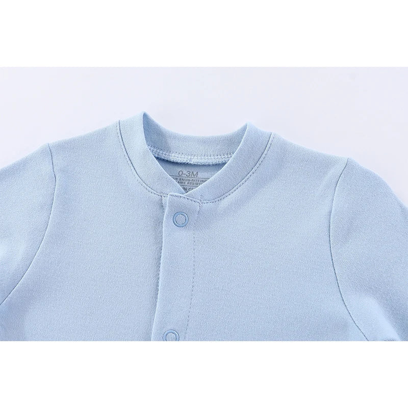 Kiddiezoom 7 Colors Solid Unisex Newborn Baby Girl Clothes Rompers+Burp Cloth+Bib+Hats+Gloves 100%cotton Soft Baby Clothing Sets