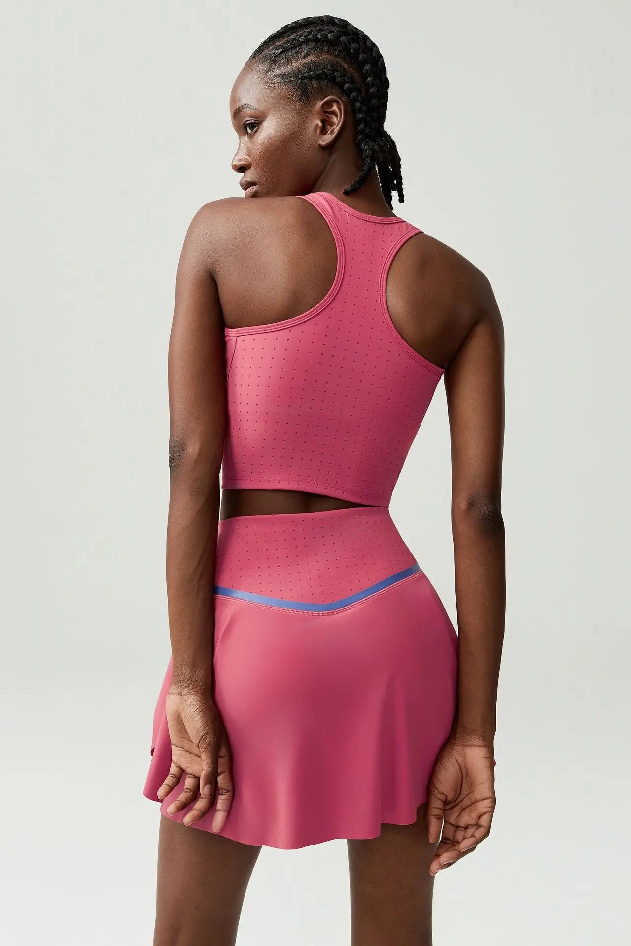 Tennis Skirt Set for Women Quick-drying Badminton Golf Sports Skirt Fitness Breathable Tank Top Bra Workout Pleated Skorts Suit