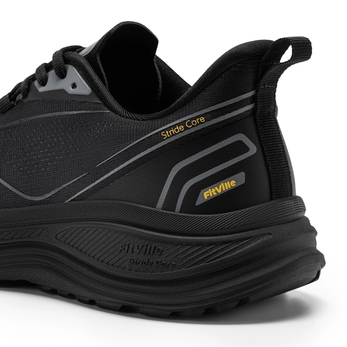 Fittington Walking Shoes For Men Extra Wide Cushioned Running Shoes Tennis Soft Shoes Arch Support for Plantar Fasciitis Relief