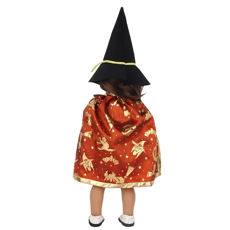 Halloween Doll Clothes Festival Pumpkin, Skeleton Costumes For 18 Inch American&43cm Baby New Born,OG,Life Girl Doll Accessories