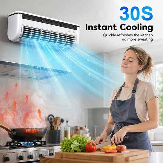 Rechargeable Evaporative Air Cooler Large Air Volume Table & Standing Cooling Fan with Remote Control for Home Kitchen Indoor