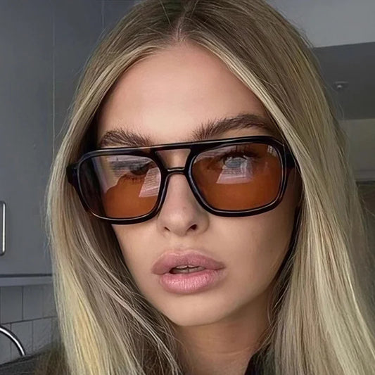 Classic Rectangle Sunglasses Women Men Fashion Vintage Sun Glasses Female Male Designer Casual Travel Shades Oculos De Sol