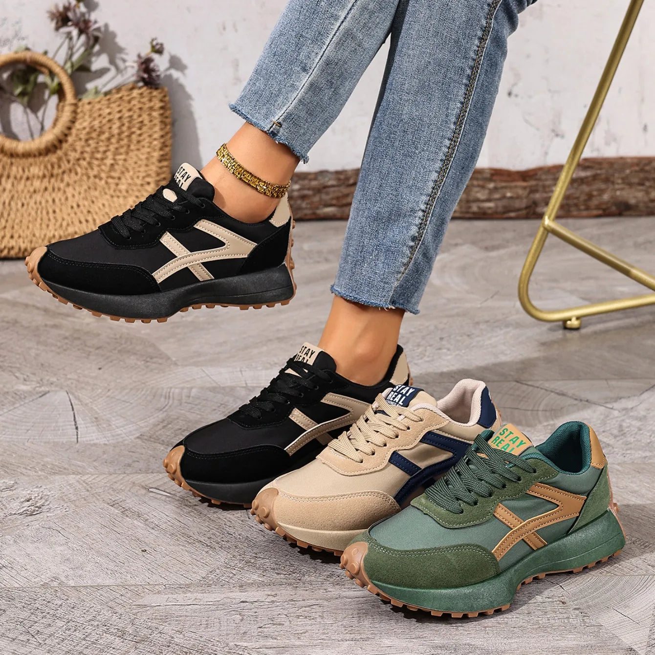 Women Sneakers 2025 New Leisure Running Shoes Fashion Designer Leather Sneakers Women Luxury Platform Sports Shoes for Women