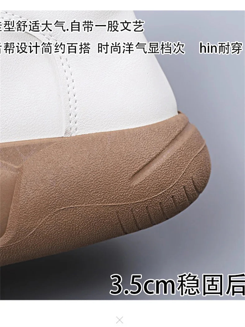 CINESSD Version of High-top Shoes for Female Students Trend of Casual Running Shoe Comfortable Lace-up Sneakers Female Shoes
