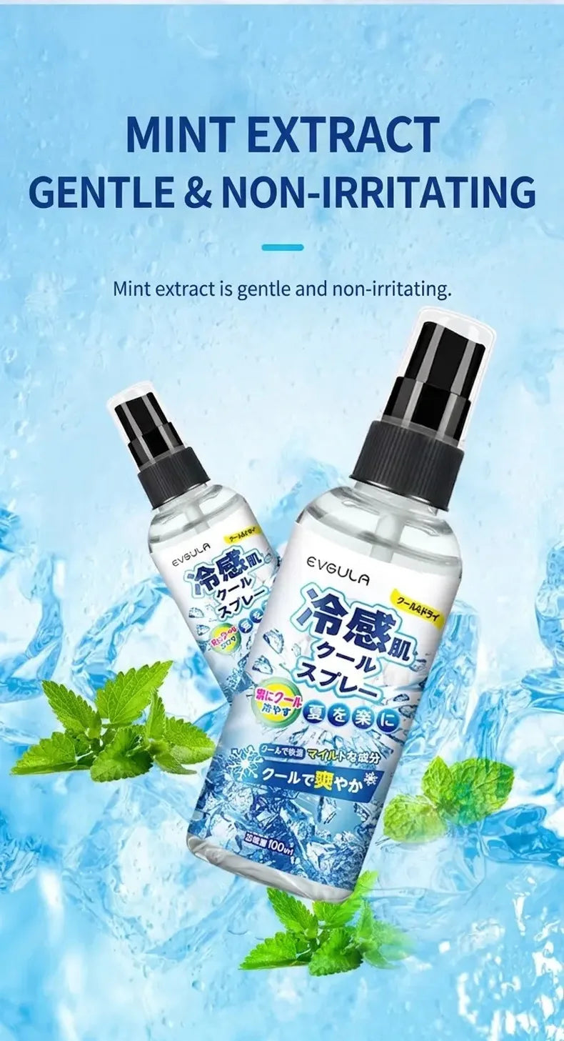 Cooling spray gentle and non-irritating for summer outdoor sports fitness student military training and preven