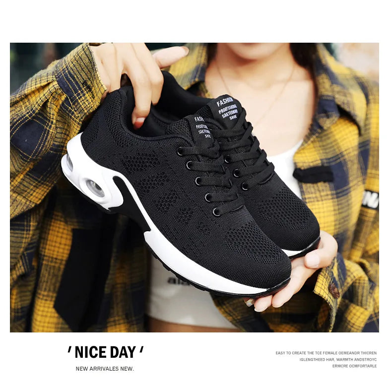 Mesh Women Running Shoes Breathable Casual Shoes Outdoor Light Weight Pink Tenis Sports Shoes Casual Walking Sneakers for Wamen