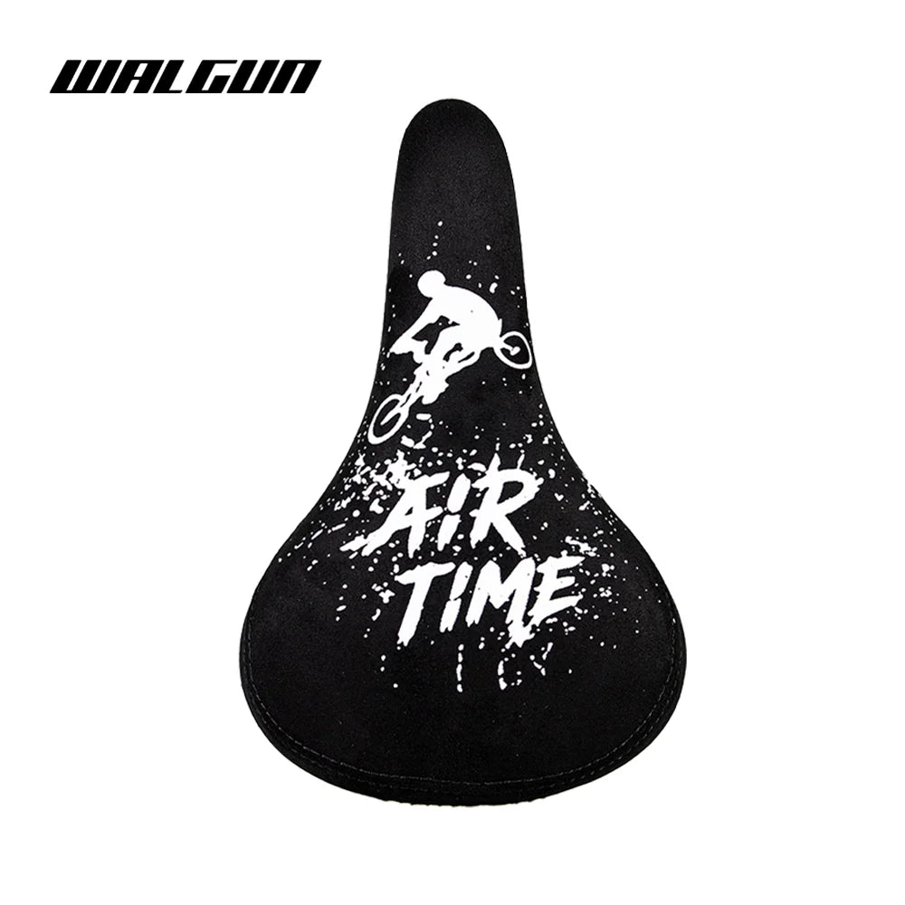 WALGUN BMX Bicycle Saddle Dirt Jump Cruiser Bike Seat with Embroidery Freestyle Racing Dowbhill Saddle MTB 265*170 Cycling Parts