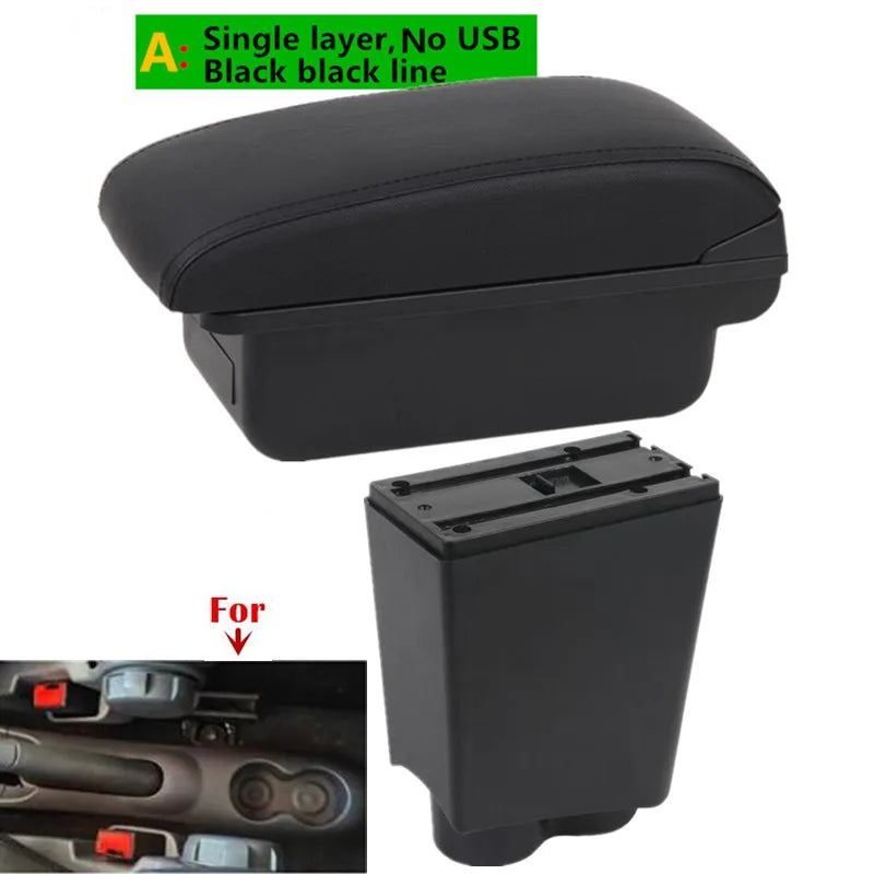 For Fiat 500 Armrest Box For FIAT 500 Car Armrest 2000-2011 Auto Storage Box Dedicated Retrofit Parts Interior Car Accessories