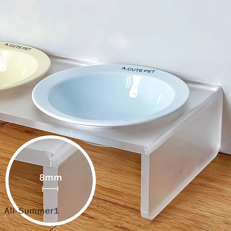 【E】Ceramic Pet Cat Bowl Pet Drinking Water Feeding Bowl Ceramics Cat Food Dog Food Utensils Cat Dog Pet Supplies Accessories