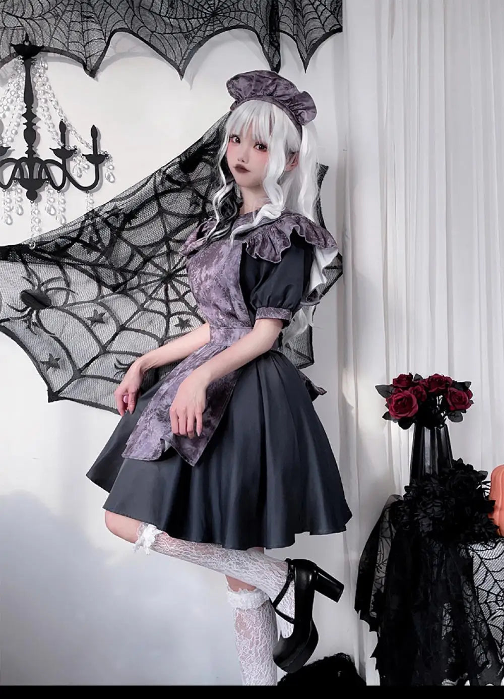 Halloween Costumes Lolita Dresses Pumpkin Witch Vampire Maid Outfits Dark Teenage Gothic Scary Doll Role-Playing Japanese Suit