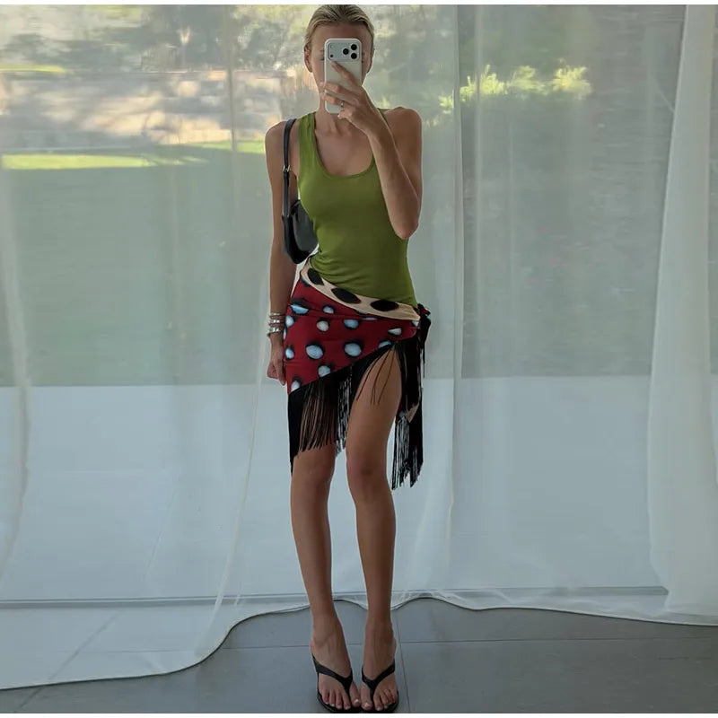 Sexy Leopard Print Women's Summer Dress Y2k Sleeveless Waist Cinching Strap Dresses With Scarf New Casual Beach Party Robe 2026