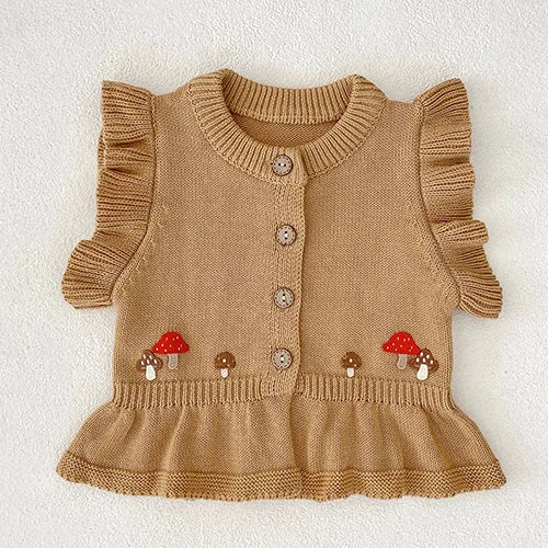 2025 New Autumn 0-3Yrs Newborn Baby Girls Sweater Coat Infant Baby Girls Knitting Cardigan Sweater Long Sleeve Cardigan Coat