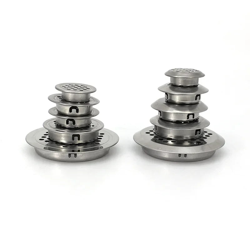 10pcs Round cabinet Air duct Vent Dia.19mm-53mm Steel Louver Mesh Hole plug decoration cover Wardrobe grille ventilation systems
