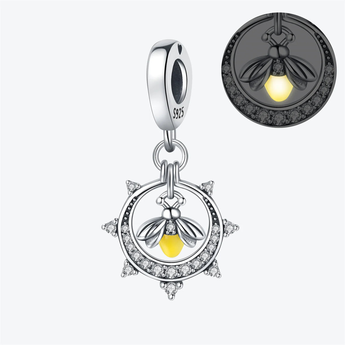 925 Sterling Silver Plated Bee Sunflower Butterfly Charm Pendant Fine Jewelry Women DIY Bracelet Necklace Birthday Party Gift
