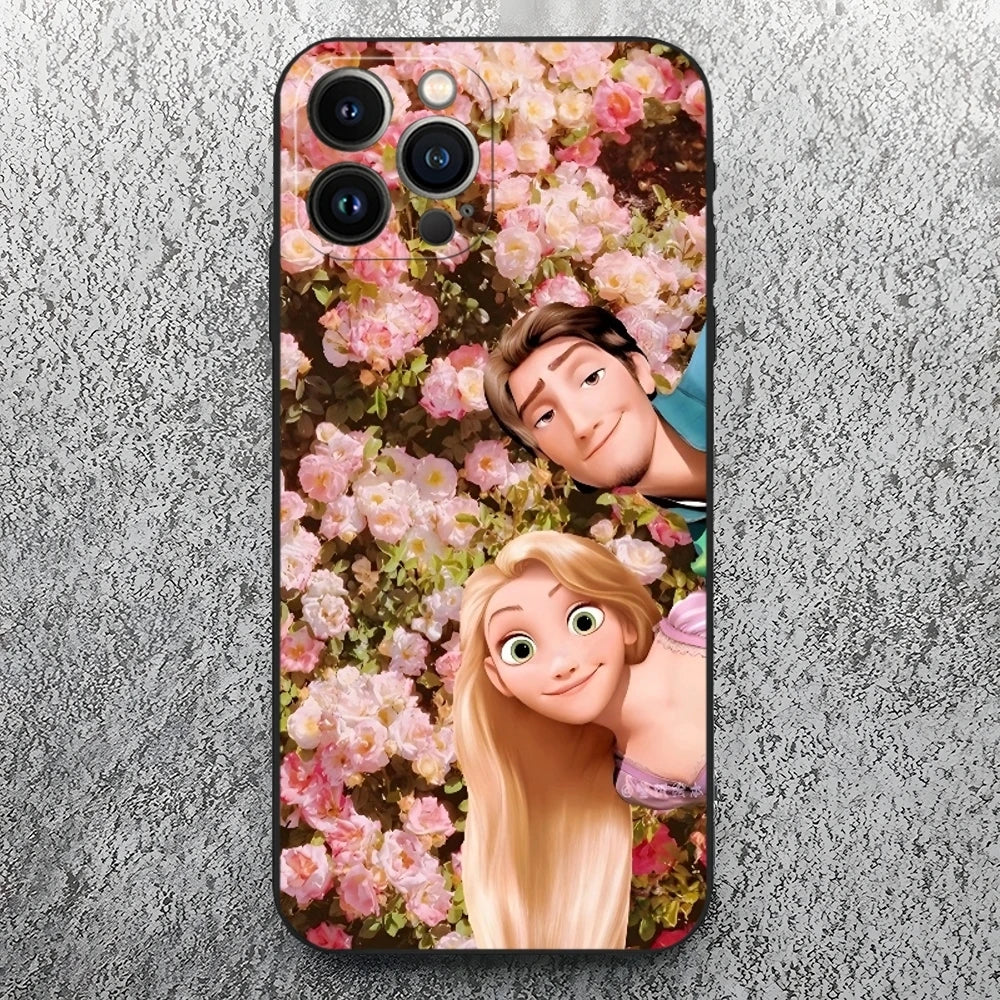 Rapunzel Phone Case for Iphone 17 16 15 14 13 12 11 Pro Max Xr X Xs Mini Plus Black Soft Silicone Cover