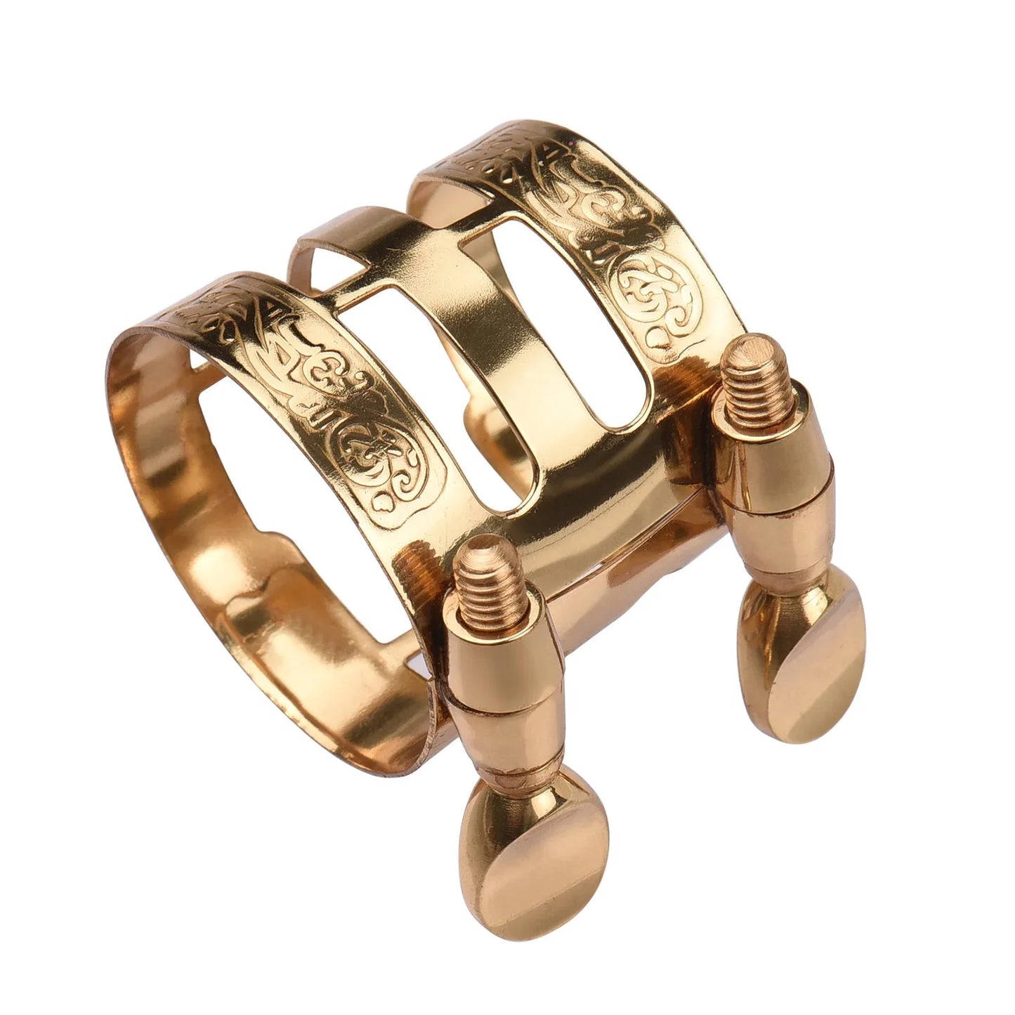 Double Screw Adjustment Saxophone Ligature Compact Durable Sax Ligature Saxophone accessories for Alto Saxophone