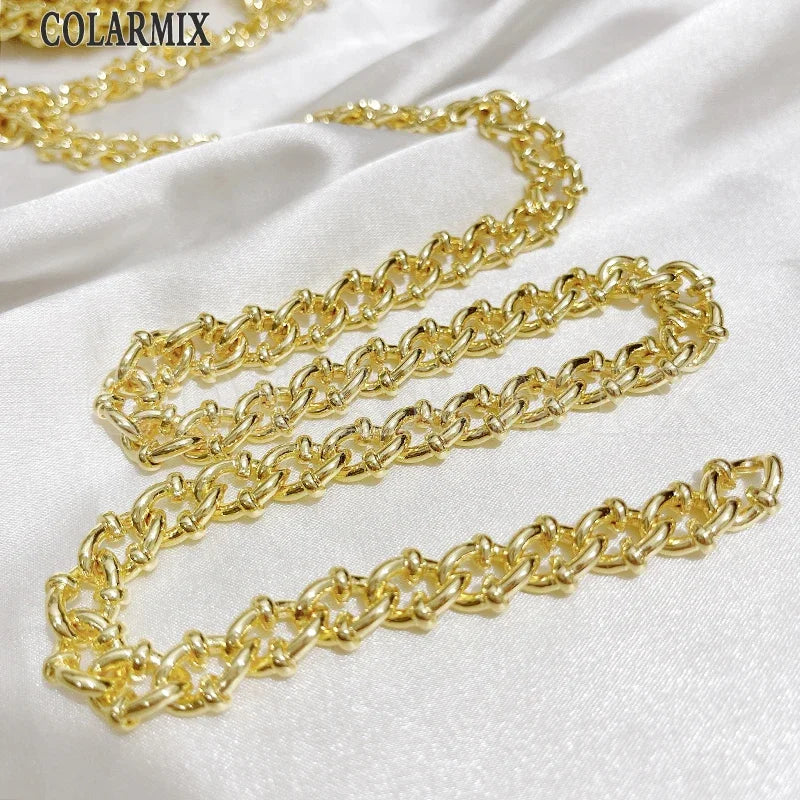 5Meters Hotsell Chunky Chains gold Metallic Fashion Jewelry gift Hip pop Necklace Fashion Jewelry