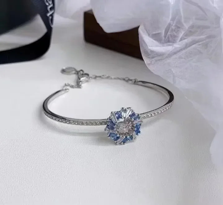 Snowflake Flowers Original New Sales Trend High Quality Jewelry Flower Sets Necklace Earring Ring Bracelet Pink Anniversary Gift