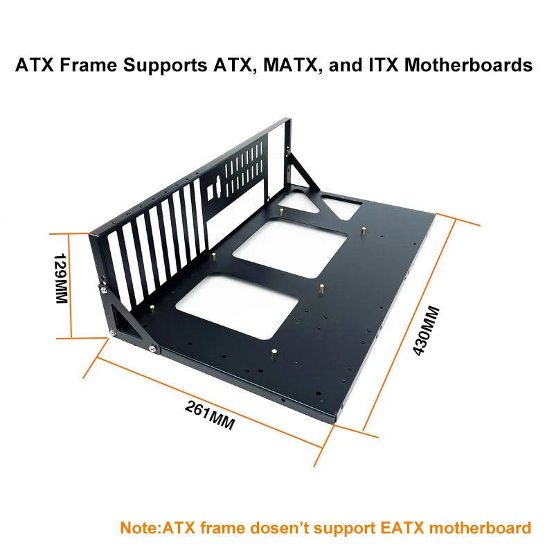 DIY PC Test Bench Open Chassis Rack for ATX/M-ATX/ITX Motherboards Solid Open Air Simple Rack DIY Computer Case Easy to Assemble