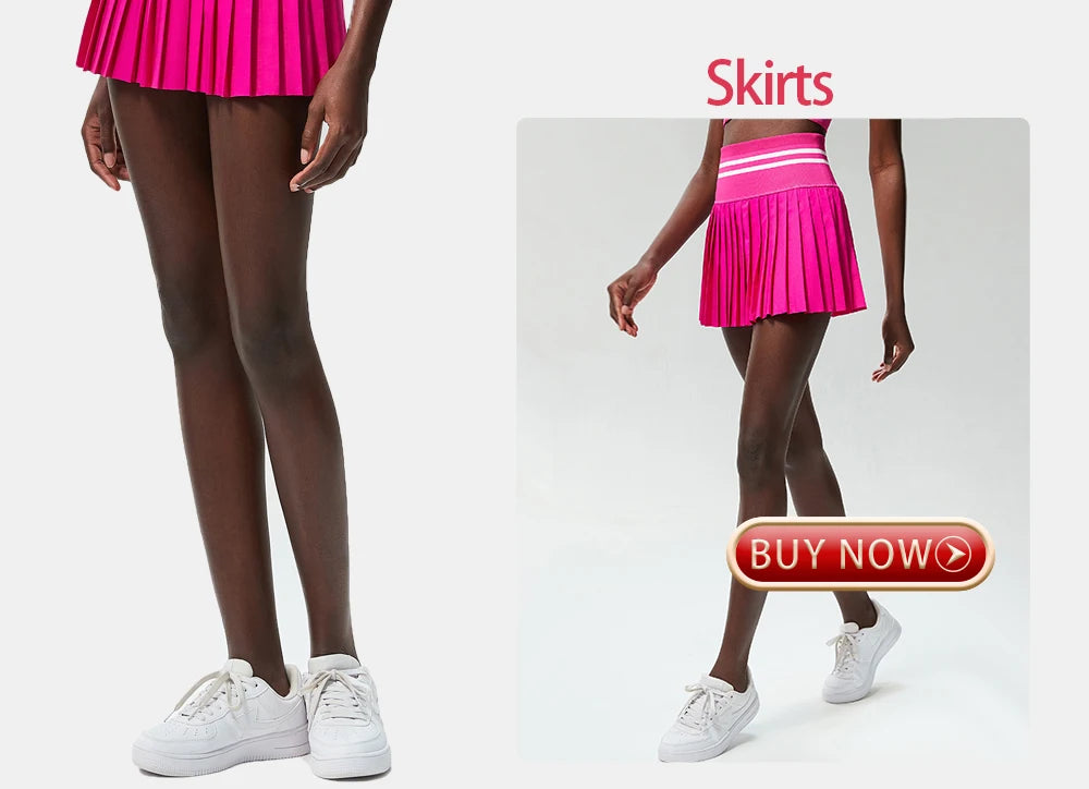 Tennis Skirt Set for Women Quick-drying Badminton Golf Sports Skirt Fitness Breathable Tank Top Bra Workout Pleated Skorts Suit