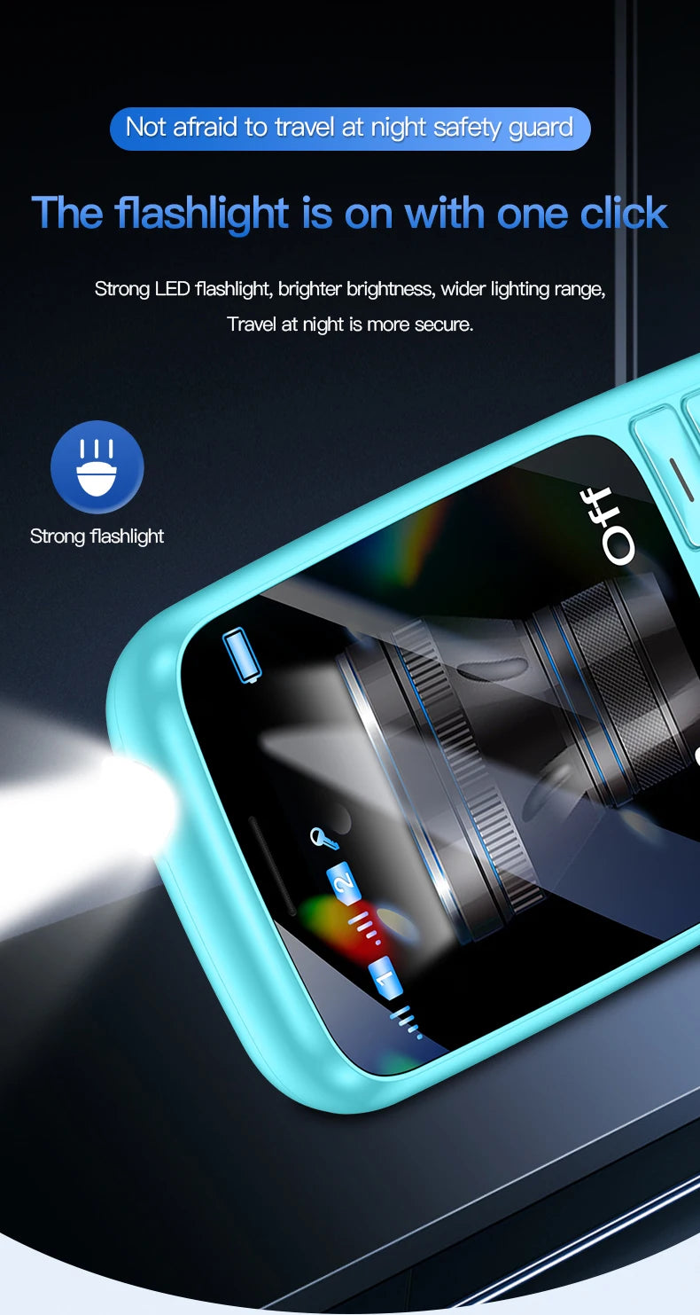 C99(H11) 4G Button Phone 2.4inches TFT Screen Dual SIM Dual Standby Voice King Alarm Clock 1500mAh Battery Torch CellPhone