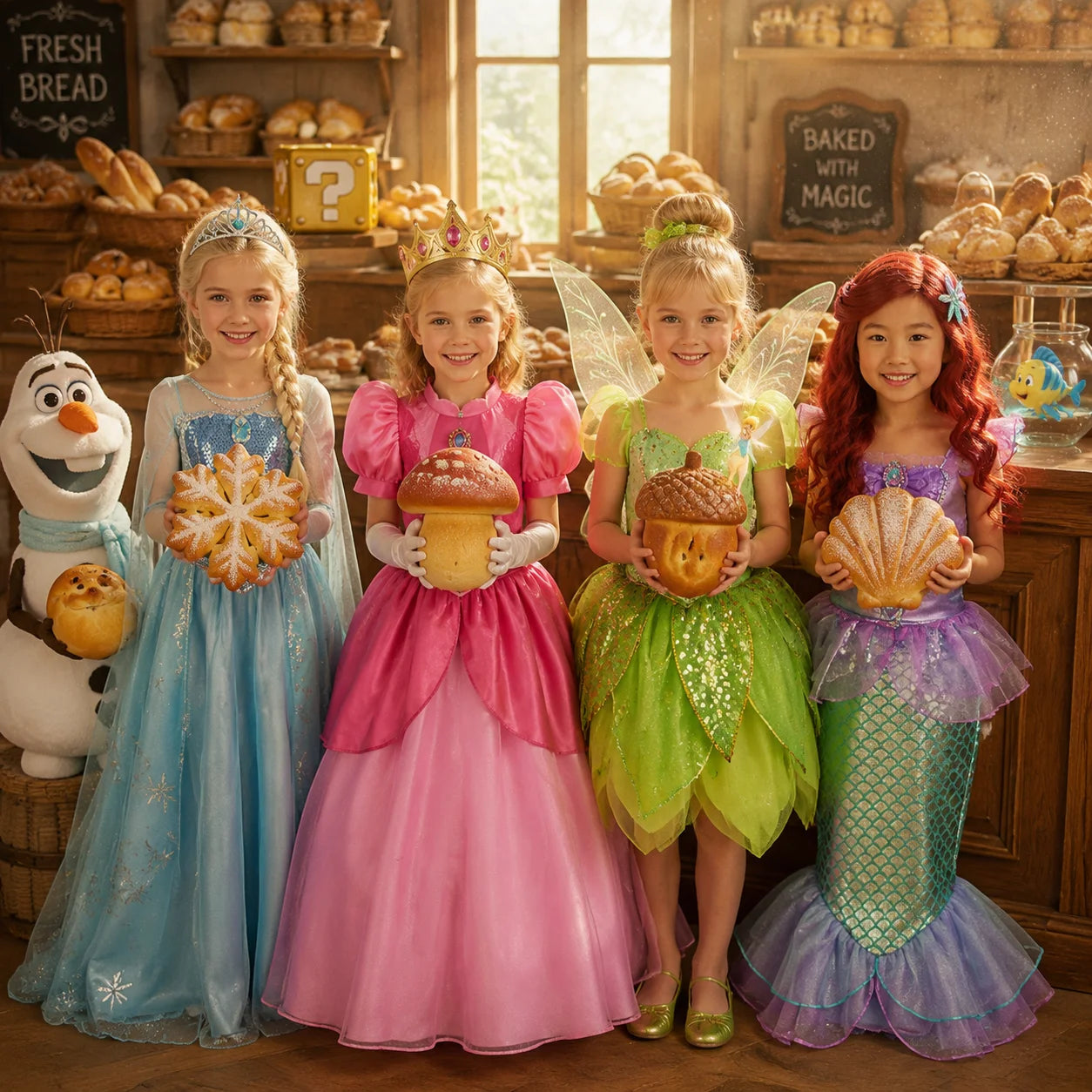 Halloween Birthday Dress Cinderella Snow White Aurora Rapunzel Princess Costume for Girls Kids 2-8Y