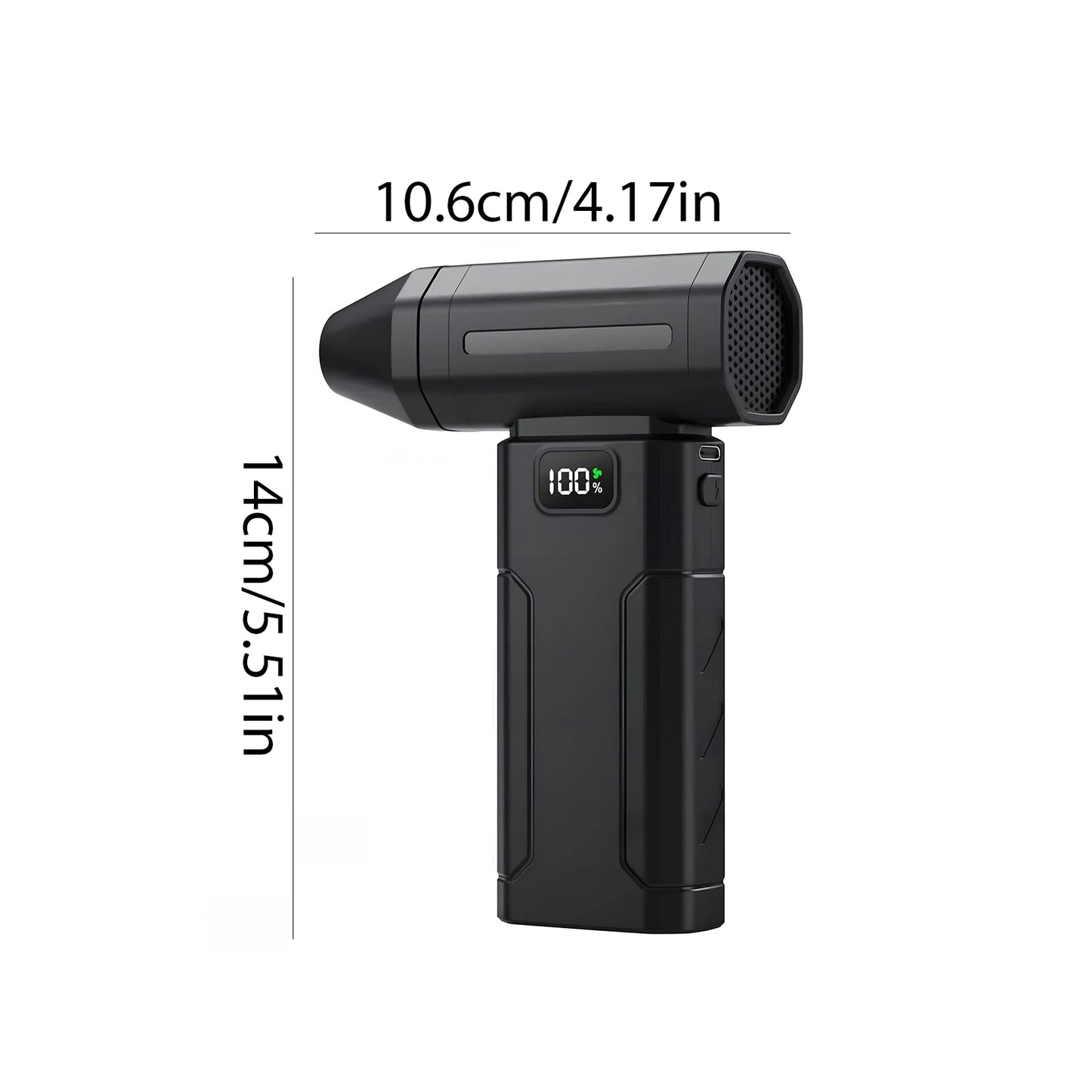  Compressed Air Duster 5-Speed Handheld Portable Dust Blower Electric Dryer Screen Display Rechargeable 100000RPM Powerful Tool
