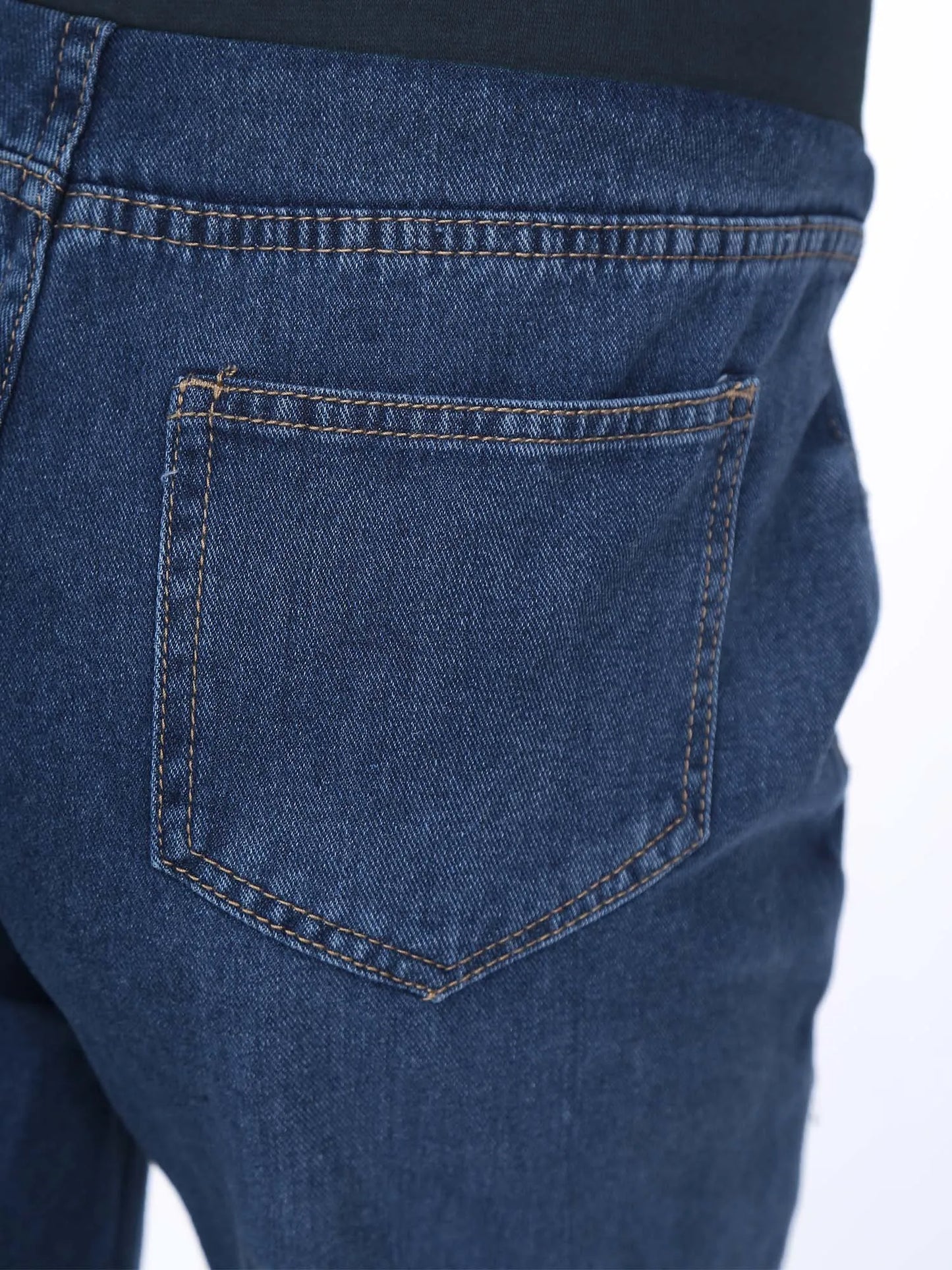 Pregnant Women Fashion Casual Wide-Leg Jeans Adjustable High Waist Belly Support Denim Pants Maternity Clothing for Daily Party
