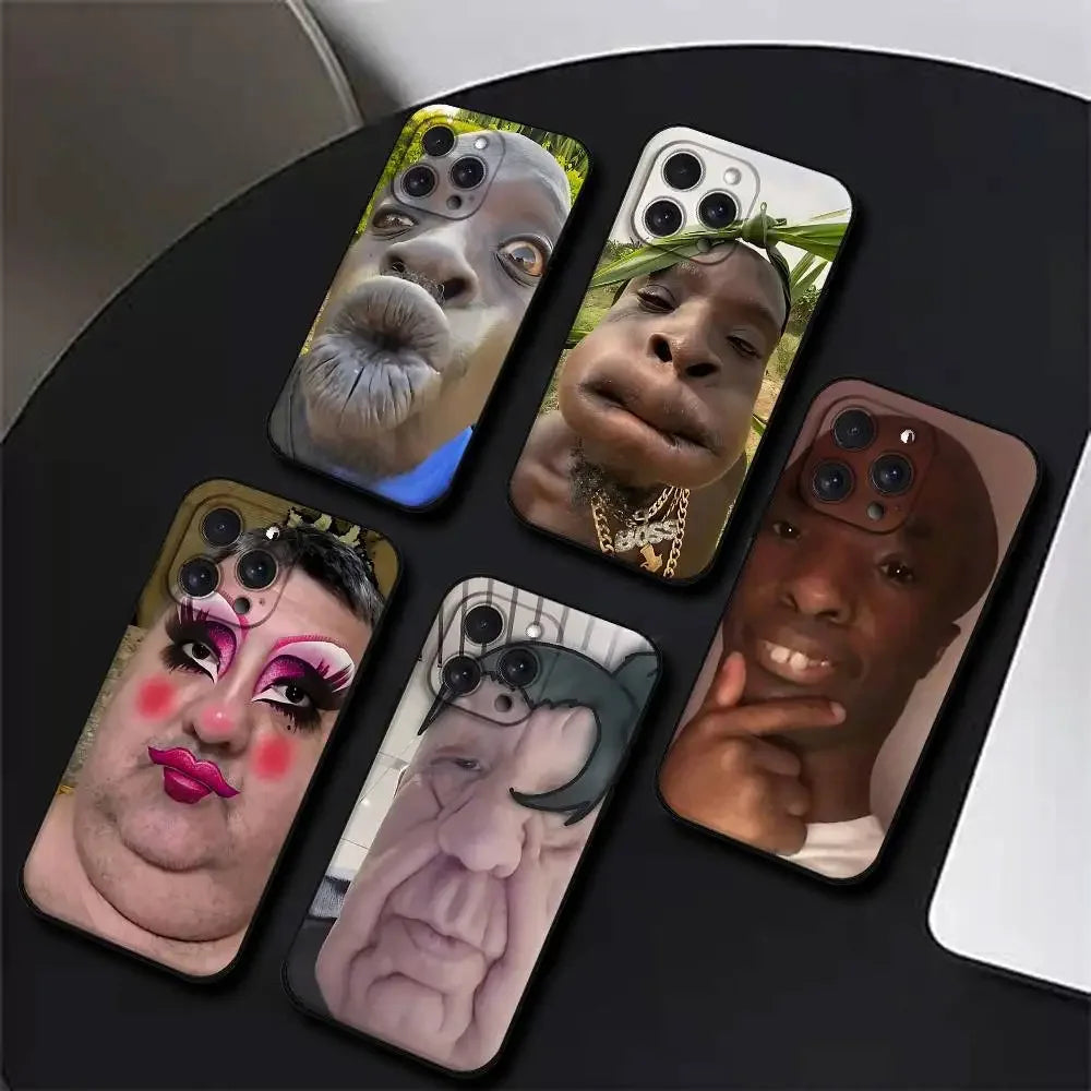 Funny Ugly Man Soft Phone Case For iPhone 17 16 15 14 13 12 11 Pro Max Plus Mini SE Air 16e Silicone Cover Shell Fundas Skin