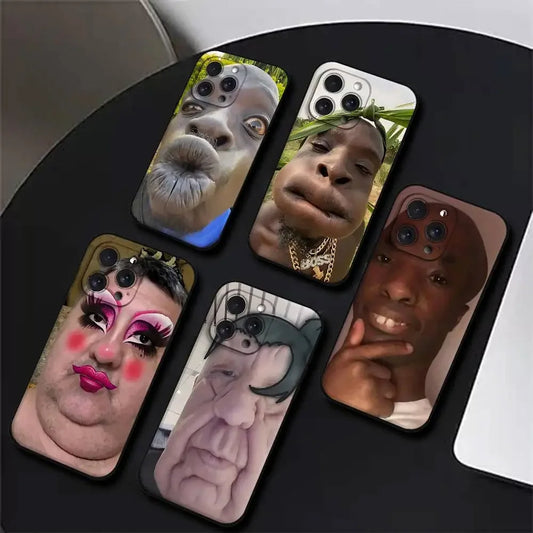 Funny Ugly Man Soft Phone Case For iPhone 17 16 15 14 13 12 11 Pro Max Plus Mini SE Air 16e Silicone Cover Shell Fundas Skin