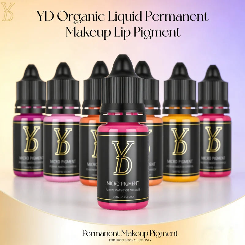 YDPMU 15 Colors Liquid Lip Pigment Tattoo Ink Professional Permanent Makeup Micropigmentation Beauty Lips Cosmetic Supply 12ML