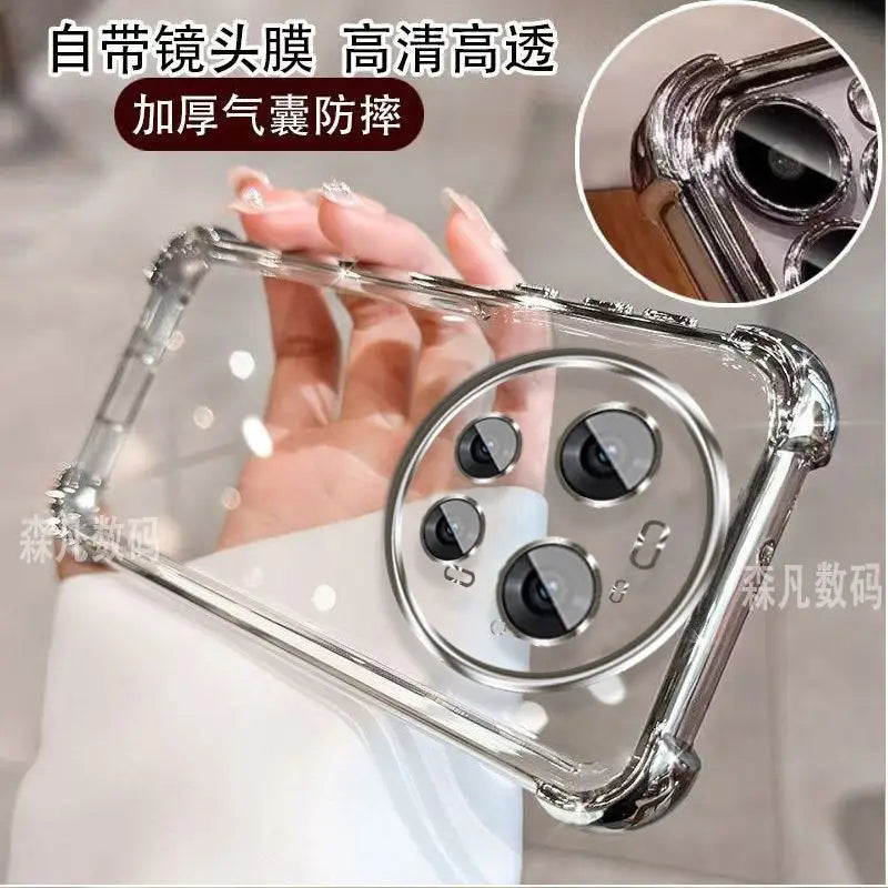 For Xiaomi 17 Ultra Case Luxury Electroplated Airbag Transparent TPU Cover For Mi Xiaomi17 Ultra Shockproof Bumper Funda
