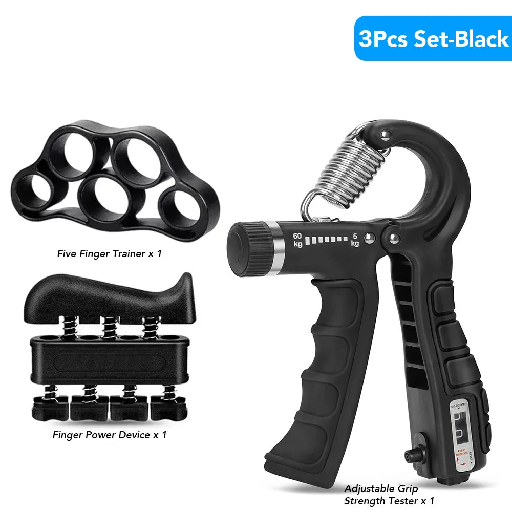 5-60Kg Adjustable Heavy Hand Gripper Fitness Hand Exerciser Grip Wrist Training Finger Gripper Hand Strengthener for Patient
