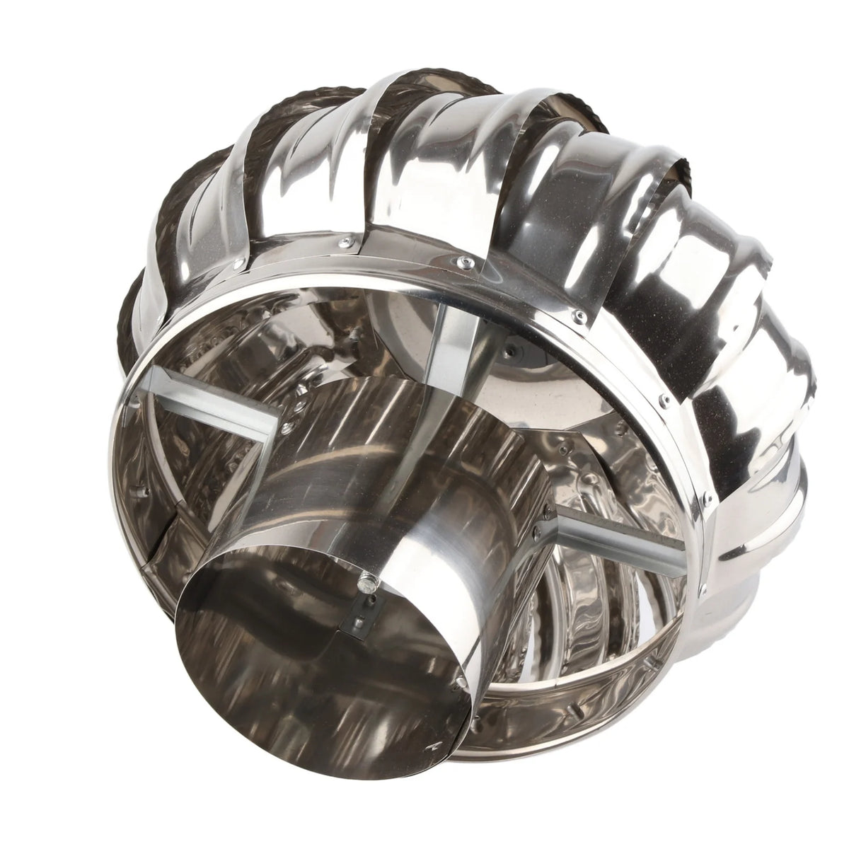 4.33in Stainless Steel Automatic Silent Roof Ventilator Roof Ventilating Fan Wind Turbines Air Vent Attic Ventilator