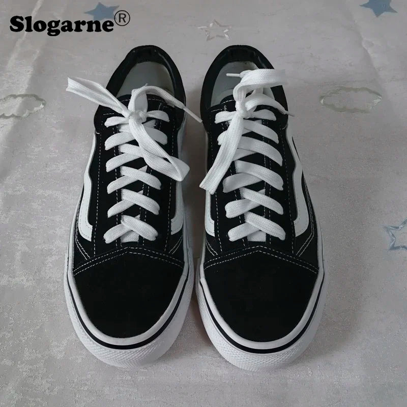Lady Autumn Winter Casual Sneakers Women Comfort Canvas Shoes Men Loafers Unisex Students Casual Sports Shoes Flat Walking Shoes