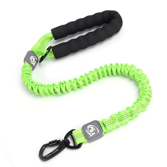 50cm Short Dog Leash Big Dog Training Leash Elastic Tactical Dog Lead Strong Short Traction Rope Durable Large Dog Leash Green
