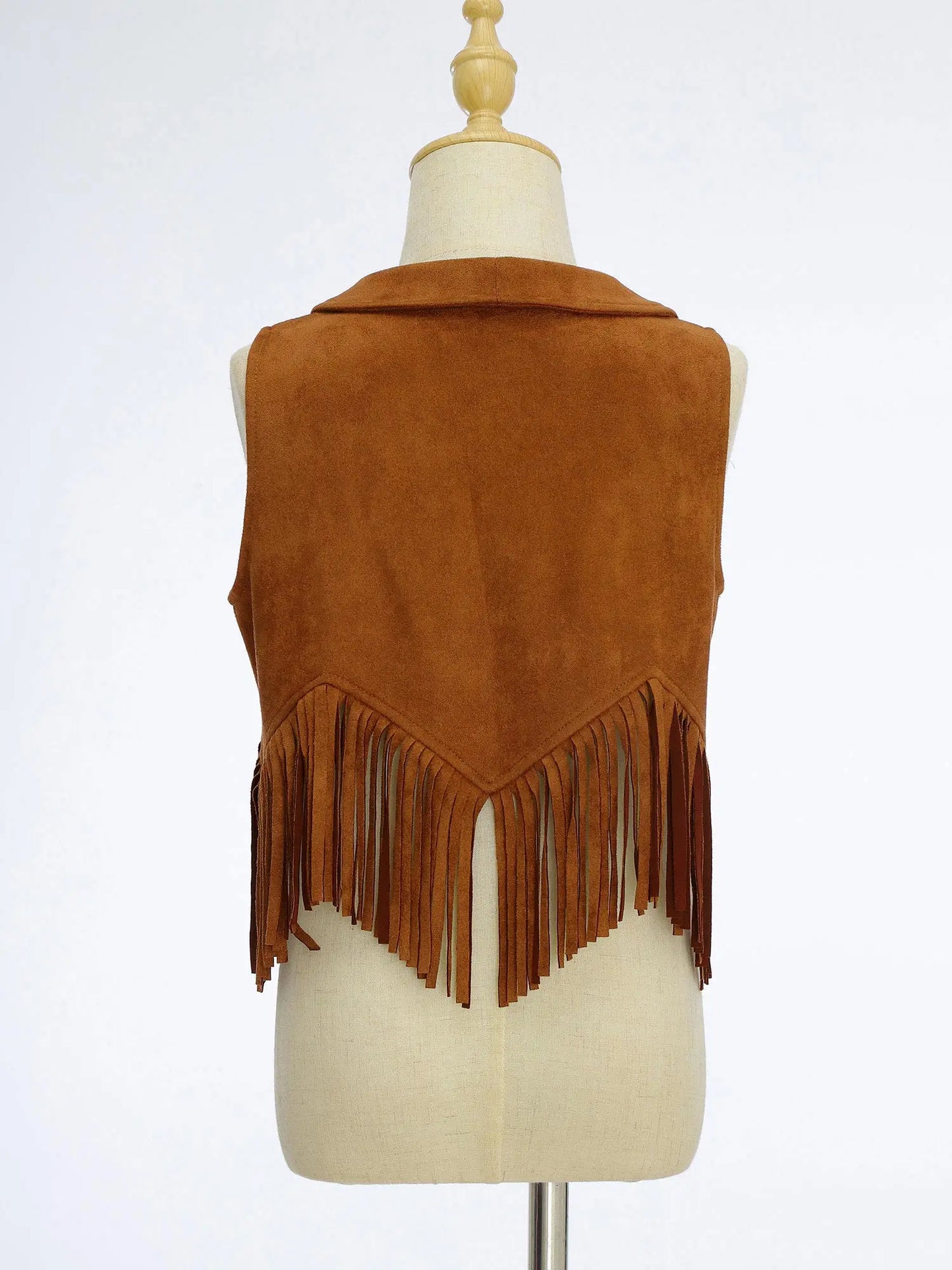 Kids Girl Boy Fringed Vest for Carnival Theme Party Tassels Top Open Front Waistcoat Child Halloween Western Cowboy Costumes