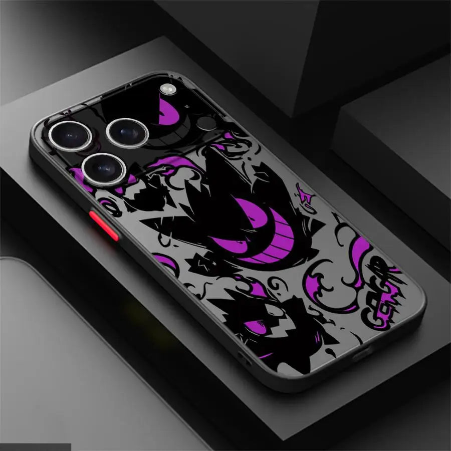 Case for iPhone 17 Pro Max 15 17e 7 8 SE XS XR Air 16 Plus 14 12 13 Mini 11 Funda Back Phone Cover Pokemon Gengar Cool