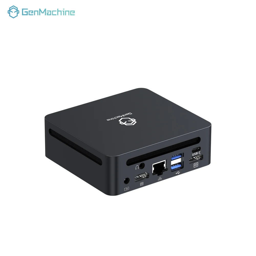 GenMachine AMD Ryzen 5 6600H ES Mini PC 4.5GHz TDP 45W Windows 11 DDR5 6400Mhz RAM 2.5G LAN USB4 WIFI6 Mini Pc Gaming Computer