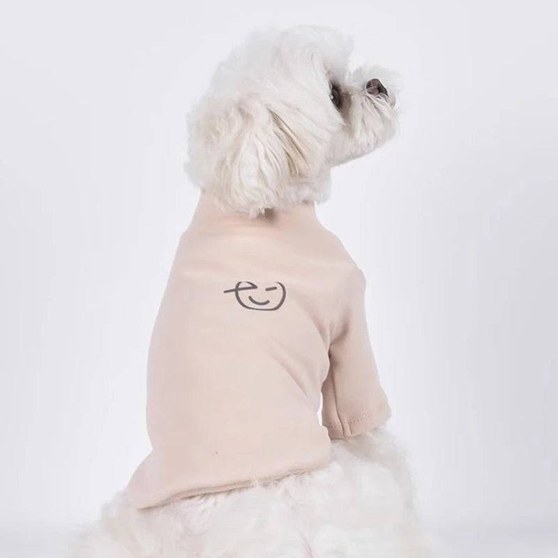 Solid Pet Fleece Dog Hoodies High Collar Dog Clothes Autumn Winter Puppy Warm Clothes Plush Dog Undershirt Chihuahua Cat Shirts