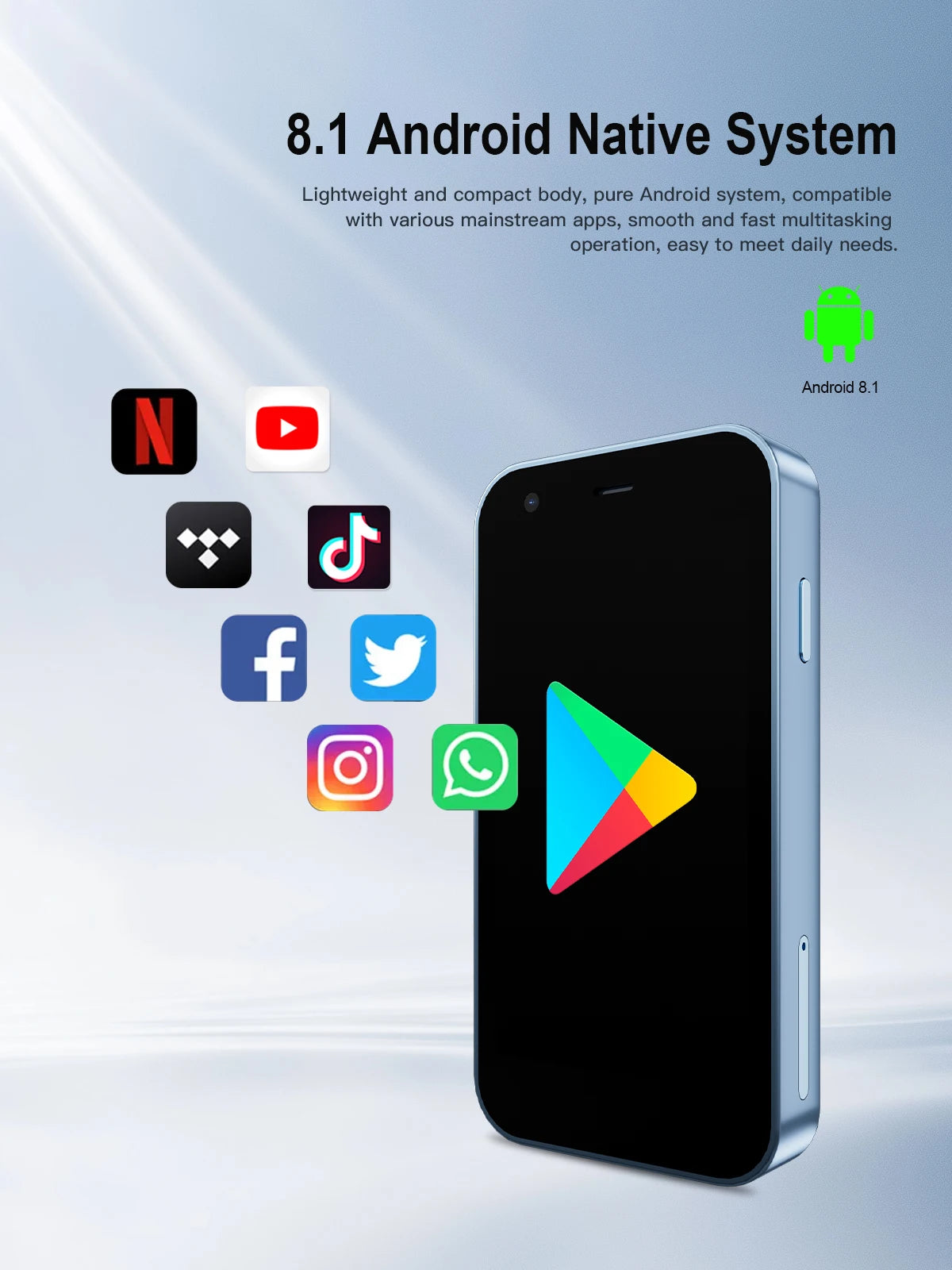 SERVO 15SE Ultra Mini Palm Smartphone 3G WCDMA Android Dual SIM WiFi Hotspot GPS Play Store 16GB ROM 3.0" Pocket Mobile Phone