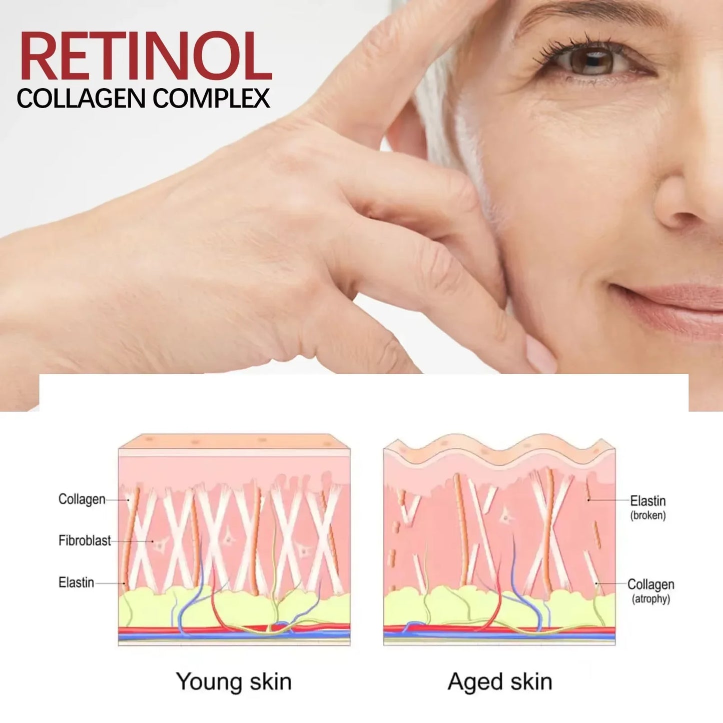 Collagen Wrinkle Remover Face Serum Firming Lift Anti Aging Fade Fine Lines Whitening Brighten Moisturizing Skin Care Cosmetics