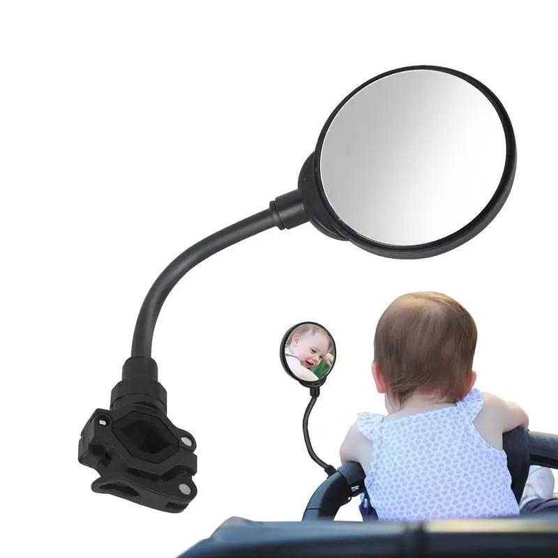 Stroller Rear View Mirror Security Toddler Stroller Mirror For Jogging Easy To Install Stroller Convex Security Mirror