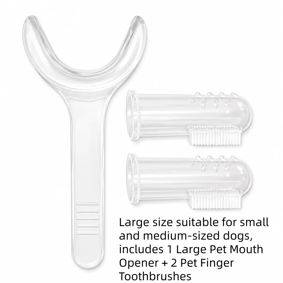 1 set of pet oral cleaning, soft silicone finger brush, suitable for dogs and cats, cleaning the teeth of puppies and kittens