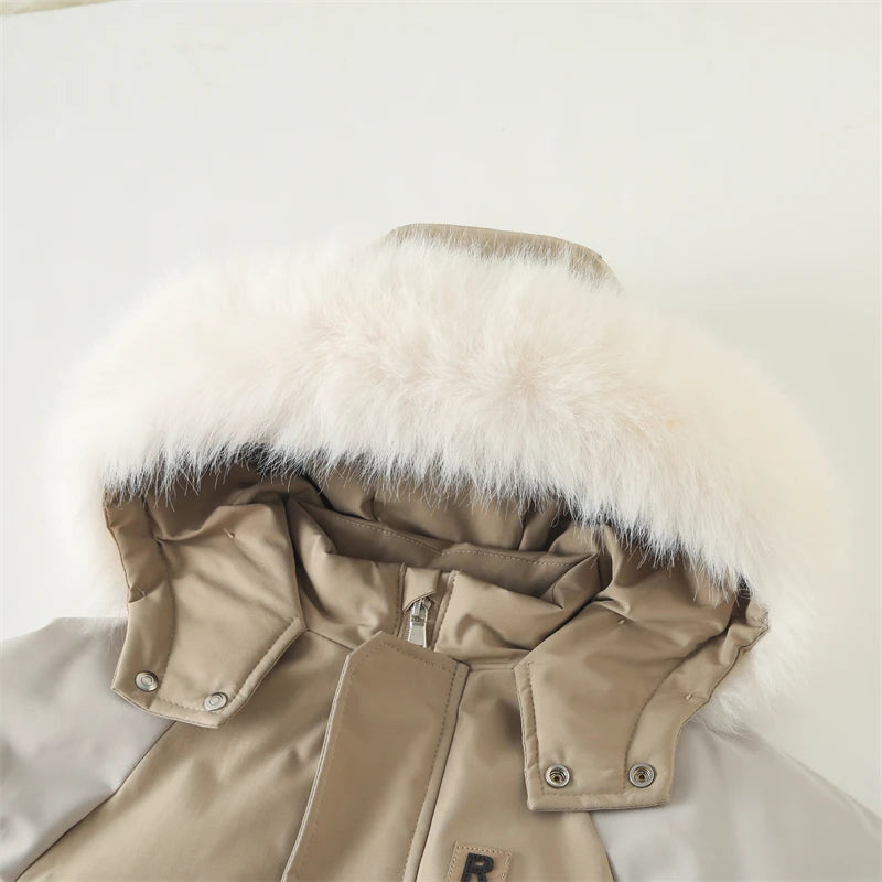 Baby Winter Jumpsuit Warm Baby Ski Suit New Fashion Children Clothing Set Waterproof Kids Girls Snowsuit Thicken Boys Overalls
